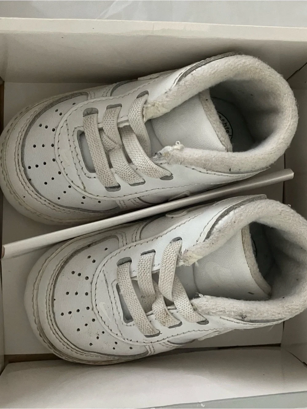 Nike Force 1 Kids White Leather Sneakers - Nike